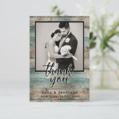 Shabby Chic Pastel Wood Bedankkaart (Staand voorkant)