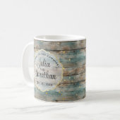 Shabby Chic Pastel Wood Bedankt Koffiemok (Voorkant links)