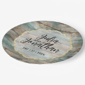 Shabby Chic Pastel Wood Papieren Bordje (Gekanteld)