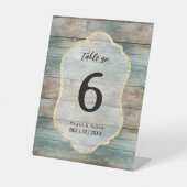 Shabby Chic Pastel Wood Reclamebord Met Voetstuk (Voorkant)