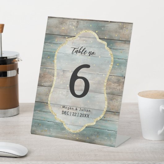 Shabby Chic Pastel Wood Reclamebord Met Voetstuk (Insitu)