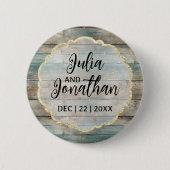 Shabby Chic Pastel Wood Ronde Button 5,7 Cm (Voorkant)