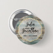 Shabby Chic Pastel Wood Ronde Button 5,7 Cm (Voorkant /achterkant)