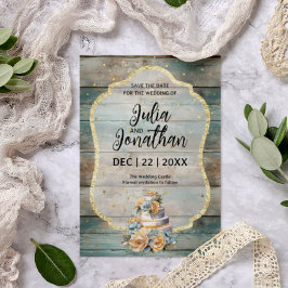 Shabby Chic Pastel Wood Save The Date