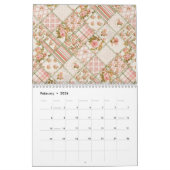 Shabby Chic Patchwork Quilt Wall Calendar Kalender (Feb 2026)