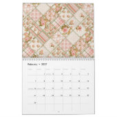 Shabby Chic Patchwork Quilt Wall Calendar Kalender (Feb 2027)