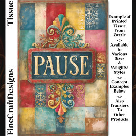 Shabby Chic Pause Vintage Bord DP5 Decoupage Tissuepapier