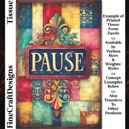 Shabby Chic Pause Vintage Bord DP5F Decoupage Tissuepapier