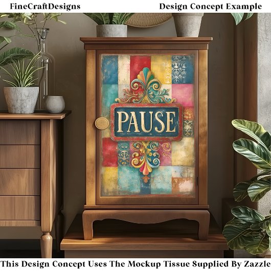 Shabby Chic Pauze  Teken DP5 Decoupage Tissuepapier