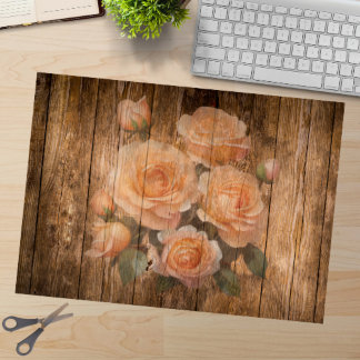 Shabby Chic Peach Rose Flower Vintage Decoupage Tissuepapier