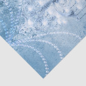 Shabby Chic Pearl Blue White Chandeliers Decoupage Tissuepapier (Detail)