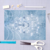 Shabby Chic Pearl Blue White Chandeliers Decoupage Tissuepapier (Craft)