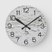 Shabby Chic Peeling verf op hout Ronde Klok (Voorkant)