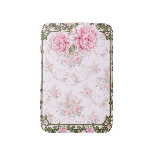 Shabby Chic  Peonies Badmat (Voorkant Verticaal)