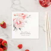 Shabby Chic Peonies Blush Roze VRIJGEZELLENFEEST Servet (Insitu)