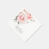 Shabby Chic Peonies Blush Roze VRIJGEZELLENFEEST Servet (Hoek)