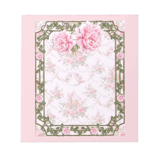 Shabby Chic Peonies Notitieblok (Voorkant)