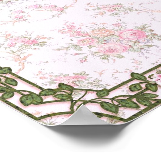 Shabby Chic  Peonies Poster (Hoek)