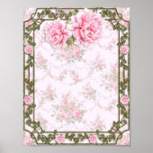 Shabby Chic  Peonies Poster (Voorkant)