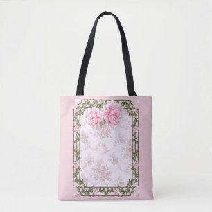 Shabby Chic  Peonies Tote Bag