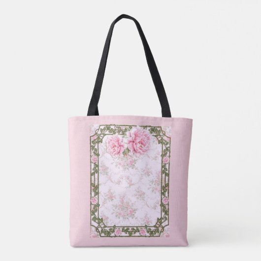 Shabby Chic  Peonies Tote Bag (Achterkant)