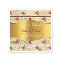 Shabby Chic Personalized Golden Rustic Wedding