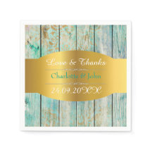 Shabby Chic Personalized Golden Rustic Wedding