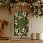 Shabby Chic Personalized Sage Green Towel Accent Theedoek