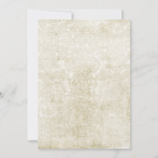 Shabby Chic Photo Birthday Party Invitation Kaart (Achterkant)