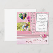 Shabby Chic Photo Birthday Party Invitation Kaart (Voorkant / Achterkant)