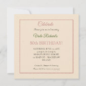 Shabby Chic Photo Birthday Party Invitation Kaart (Achterkant)