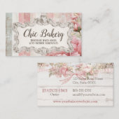 Shabby Chic Pink Bakery Cottage  Visitekaartje (Voorkant / Achterkant)