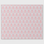 Shabby Chic Pink & Blue Damask Cadeaupapier (Vlak)