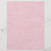 Shabby Chic Pink Burlap Print Scrapbook Briefhoofd (Voorkant)