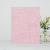 Shabby Chic Pink Burlap Print Scrapbook Briefhoofd (Staand voorkant)