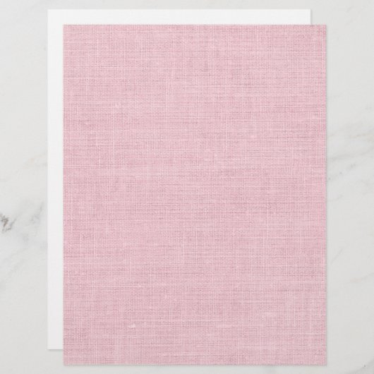 Shabby Chic Pink Burlap Print Scrapbook Briefhoofd (Voorkant / Achterkant)