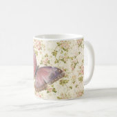 Shabby Chic Pink Butterfly Koffiemok (Voorkant rechts)