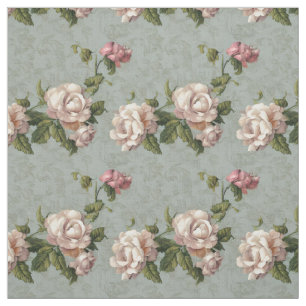 Shabby Chic Pink en White Gardenias Stof