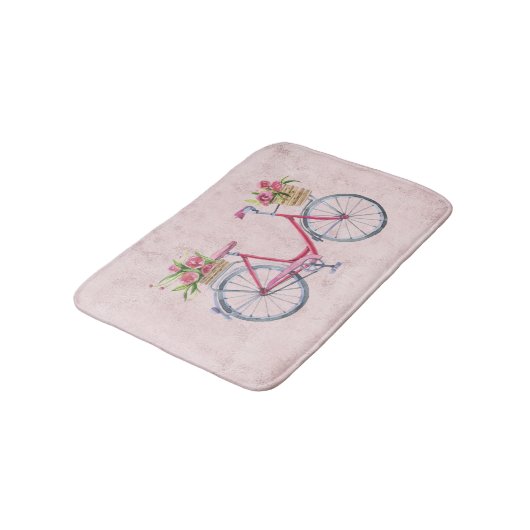  Shabby Chic Pink-fiets  Badmat (Gekanteld)
