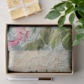 Shabby Chic Pink Flamingo Bloemen Decoupage Tissuepapier (Geschenk)