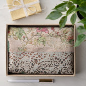 Shabby Chic Pink Flamingo Bloemen Decoupage Tissuepapier (Geschenk)