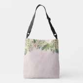 Shabby Chic Pink Floral Crossbody Tas (Achterkant)