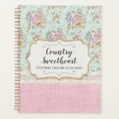 Shabby Chic Pink Floral  Farmhouse Boutique Planner (Voorkant)