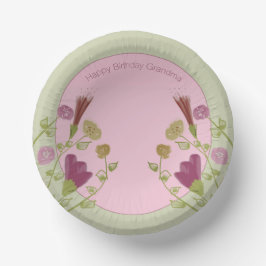 Shabby Chic Pink Floral Papieren Kommen