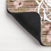 Shabby Chic Pink Floral Pattern Monogram Muismat (Hoek)