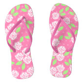 Shabby Chic Pink Floral Teenslippers (Voetbed)