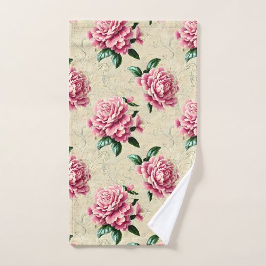 Shabby Chic Pink Gardenias Bad Handdoek (Handdoek)