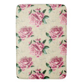 Shabby Chic Pink Gardenias Badmat (Voorkant Verticaal)