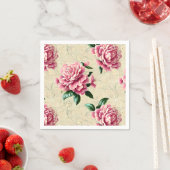 Shabby Chic Pink Gardenias Servet (Insitu)