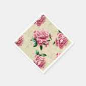 Shabby Chic Pink Gardenias Servet (Hoek)